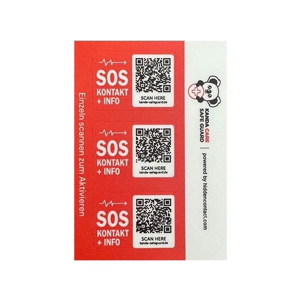 Kanda SafeGuard, Notfall-QR-Sticker-Set (3 St�ck)